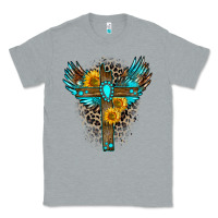 Heather Grey gemstone cross Classic Tee - Zillion Design Studio