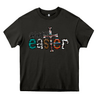 Asphalt Happy Easter Heavy Core Tee - CowhideDigitalArt