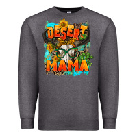 Charcoal Heather desert mama   leopard Premium Sweatshirt - AdoDesignShop
