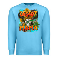 Ocean Blue desert mama   leopard Premium Sweatshirt - AdoDesignShop