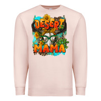Pale Pink desert mama   leopard Premium Sweatshirt - AdoDesignShop