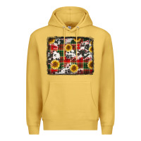Antique Gold cowhide sunflowers candy canes Premium Hoodie - Jasminsmagicworld