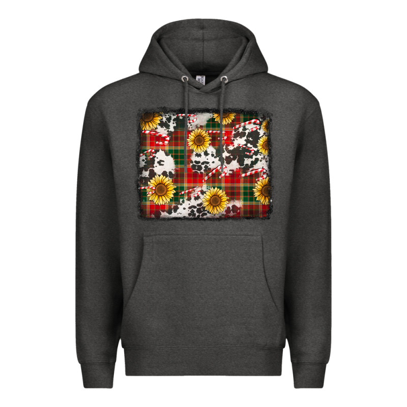 Cowhide Sunflowers Candy Canes Premium Hoodie by Jasminsmagicworld | Teevron