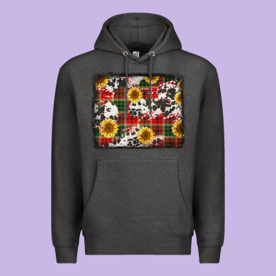Cowhide Sunflowers Candy Canes Premium Hoodie Designed By Jasminsmagicworld