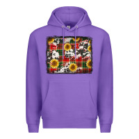 Purple cowhide sunflowers candy canes Premium Hoodie - Jasminsmagicworld