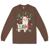 Chestnut fa la la llama Long Sleeve Tee - MaliasSmallBusiness