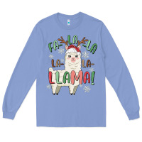 Colony Blue fa la la llama Long Sleeve Tee - MaliasSmallBusiness