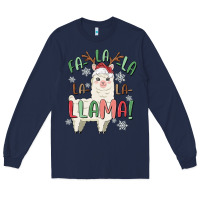 Navy fa la la llama Long Sleeve Tee - MaliasSmallBusiness