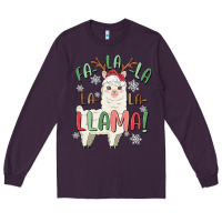 Plum fa la la llama Long Sleeve Tee - MaliasSmallBusiness
