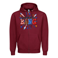 Burgundy just here to bang Zipper Hoodie - texasbilliewilder