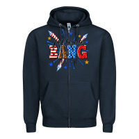 Navy just here to bang Zipper Hoodie - texasbilliewilder