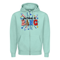 Seafoam just here to bang Zipper Hoodie - texasbilliewilder