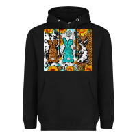 Black Easter bunnies leopard cowhide tumbler Easter Day Heavyweight Hoodie - Neo Western