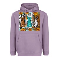Lavender Easter bunnies leopard cowhide tumbler Easter Day Heavyweight Hoodie - Neo Western