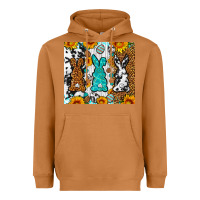 Meerkat Easter bunnies leopard cowhide tumbler Easter Day Heavyweight Hoodie - Neo Western