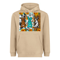 Mushroom Easter bunnies leopard cowhide tumbler Easter Day Heavyweight Hoodie - Neo Western