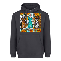 Smoke Easter bunnies leopard cowhide tumbler Easter Day Heavyweight Hoodie - Neo Western