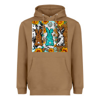 Toasted Coconut Easter bunnies leopard cowhide tumbler Easter Day Heavyweight Hoodie - Neo Western