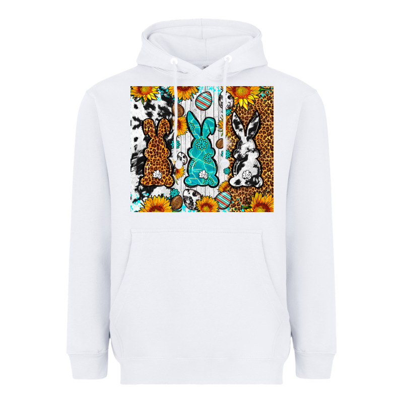 Easter Bunnies Leopard Cowhide Tumbler Easter Day Heavyweight Hoodie by Neo Western | Teevron