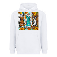 White Easter bunnies leopard cowhide tumbler Easter Day Heavyweight Hoodie - Neo Western
