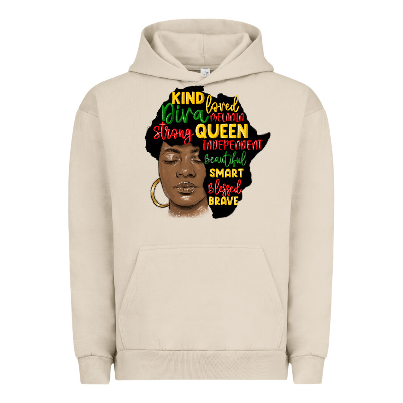 Black Woman Africa Silhouette Urban Hoodie by MaliasSmallBusiness | Teevron