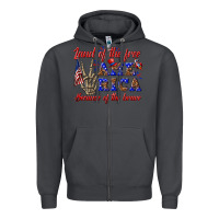 Smoke land of the free america because of the brave Zipper Hoodie - texasbilliewilder
