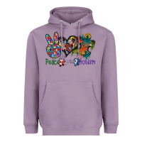 Lavender peace love autism Heavyweight Hoodie - SublimationCraftShop