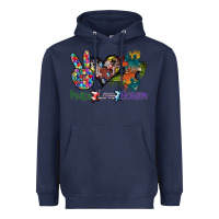 Navy peace love autism Heavyweight Hoodie - SublimationCraftShop