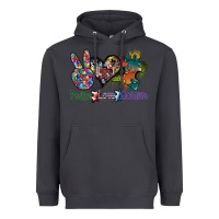 Smoke peace love autism Heavyweight Hoodie - SublimationCraftShop