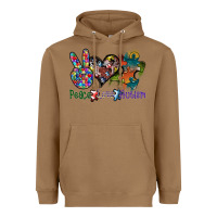 Toasted Coconut peace love autism Heavyweight Hoodie - SublimationCraftShop
