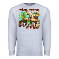 Heather Grey making memories one campsite at a time Premium Sweatshirt - AdoDesignShop