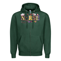 Sports Green easter nurse Zipper Hoodie - RanaPortraitStore