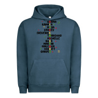 Pigment Midnight Navy black history Urban Hoodie - MaliasSmallBusiness