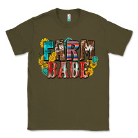 Army Green farm babe Classic Tee - Zillion Design Studio