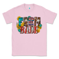Bubblegum Pink farm babe Classic Tee - Zillion Design Studio