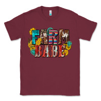 Burgundy farm babe Classic Tee - Zillion Design Studio