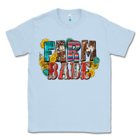 Dusty Blue farm babe Classic Tee - Zillion Design Studio