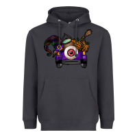 Smoke Halloween Truck Heavyweight Hoodie - CowhideDigitalArt