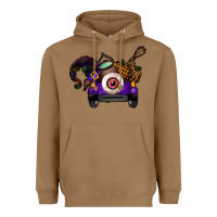 Toasted Coconut Halloween Truck Heavyweight Hoodie - CowhideDigitalArt