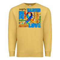 Antique Gold autism  words Premium Sweatshirt - AdoDesignShop