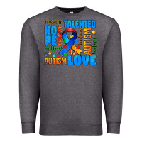 Charcoal Heather autism  words Premium Sweatshirt - AdoDesignShop