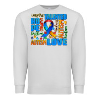 Dove Grey autism  words Premium Sweatshirt - AdoDesignShop