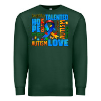 Sports Green autism  words Premium Sweatshirt - AdoDesignShop