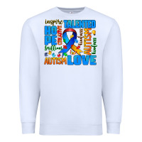 White autism  words Premium Sweatshirt - AdoDesignShop