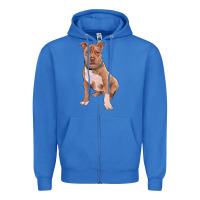 True Royal brown pitbull Zipper Hoodie - RanaPortraitStore