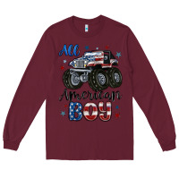 Burgundy all american boy Long Sleeve Tee - MaliasSmallBusiness