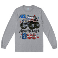 Heather Grey all american boy Long Sleeve Tee - MaliasSmallBusiness
