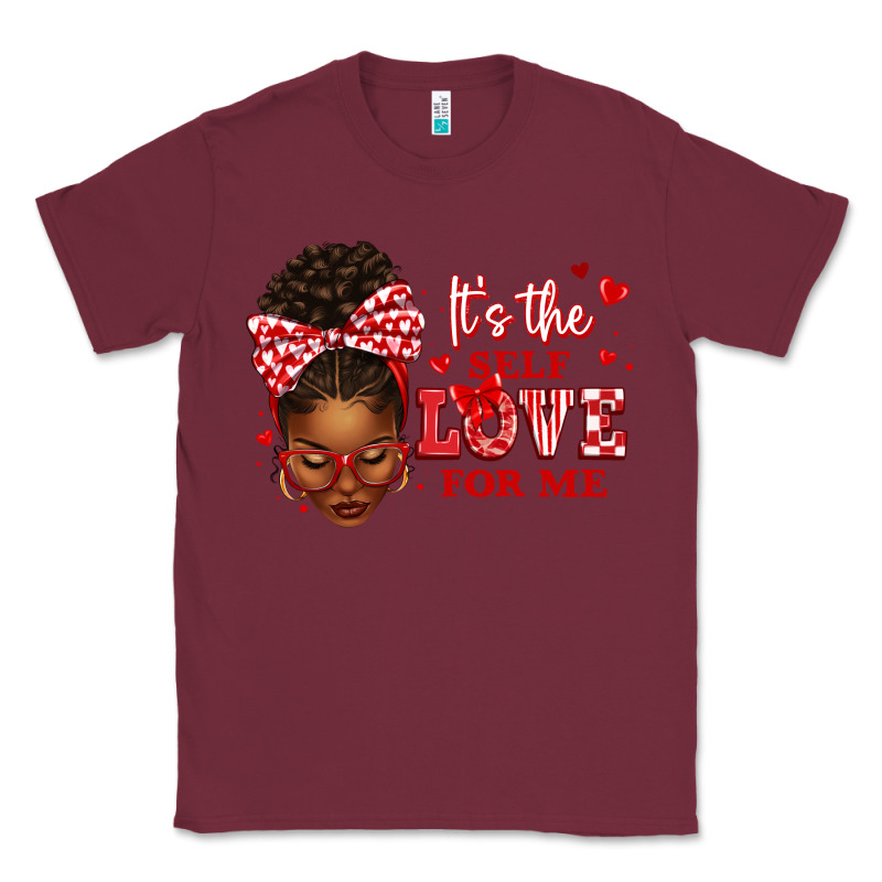 Sorority Colors Red And White It's The Self Love F Classic Tee by texasbilliewilder | Teevron