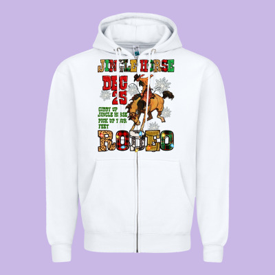 Zipper Hoodie jingle horse dec 25 giddy jingle horse pick up fee