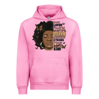 Fuchsia Pink afro woman smart loved powerful Urban Hoodie - MaliasSmallBusiness